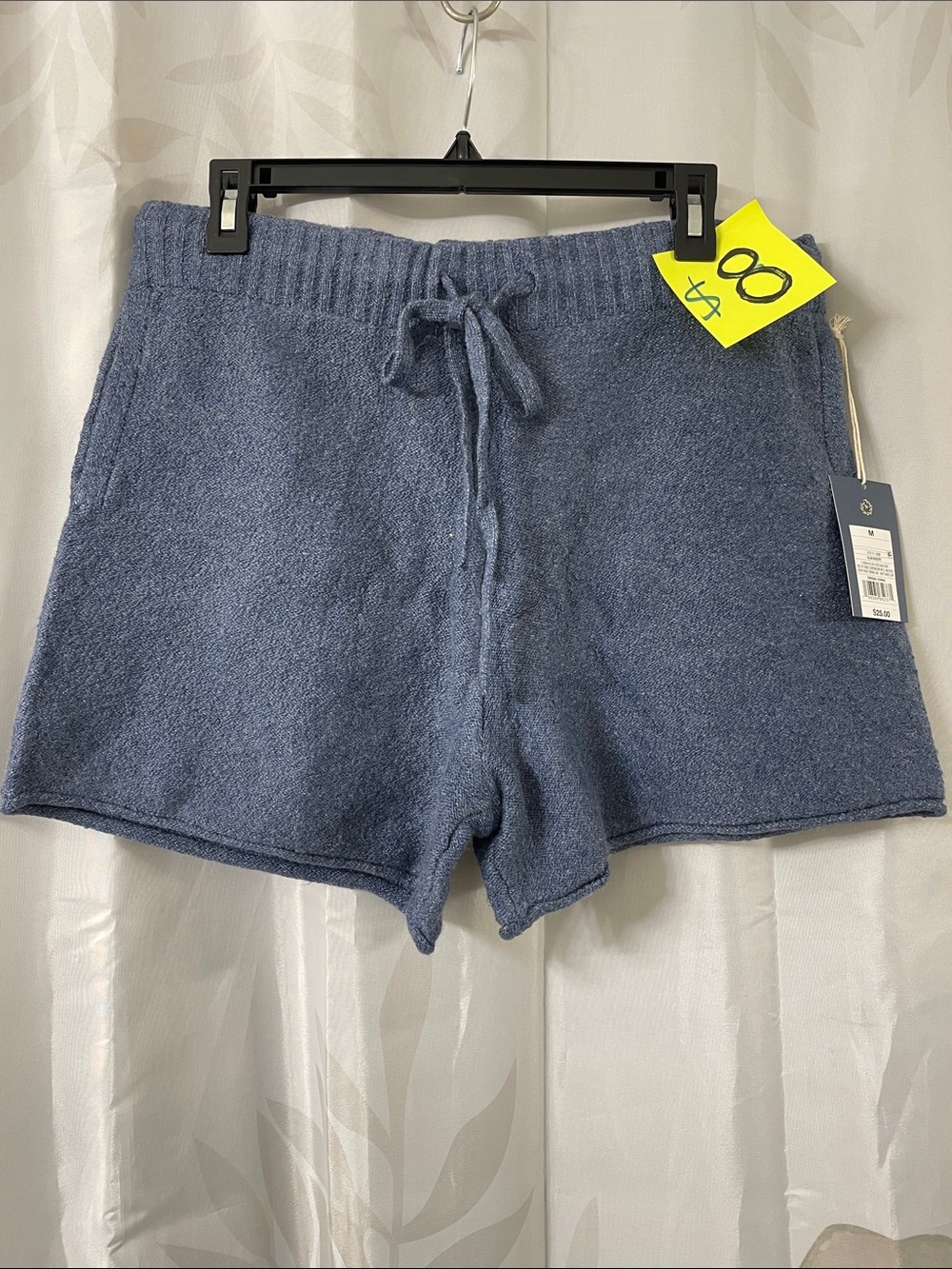 Knit Drawstring Shorts - Blue
